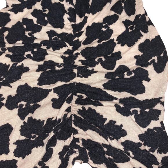 Floral Tank w/ Crochet Detail Back, Halter Tank Top, M, Black, Cream, Flower - Picture 4 of 4